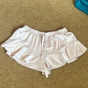 VS Light Pink Ruffle Sleep Shorts